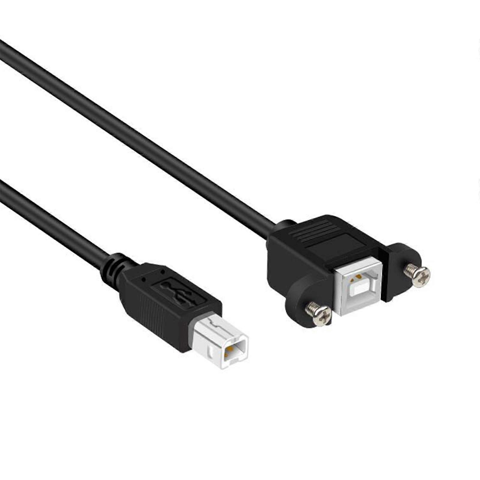 High Strength USB Printer Cable Extension with Square Connector and Space Saving Solution Length Option Multicolor