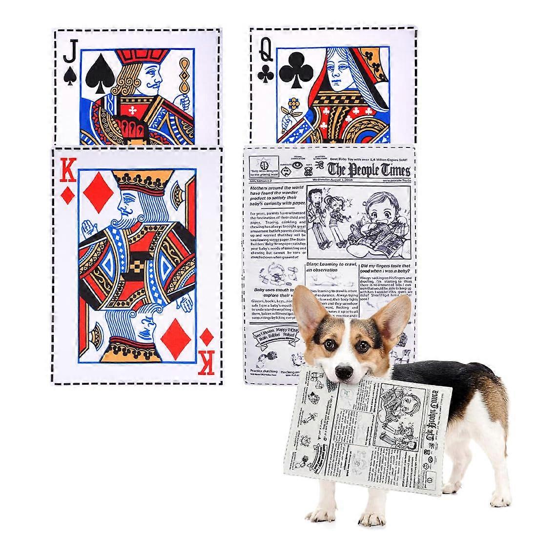 4 Pieces Dog Toy, Squeaky Toy, Interactive Fetch Game for Puppies, Small, Medium Pets, Dog