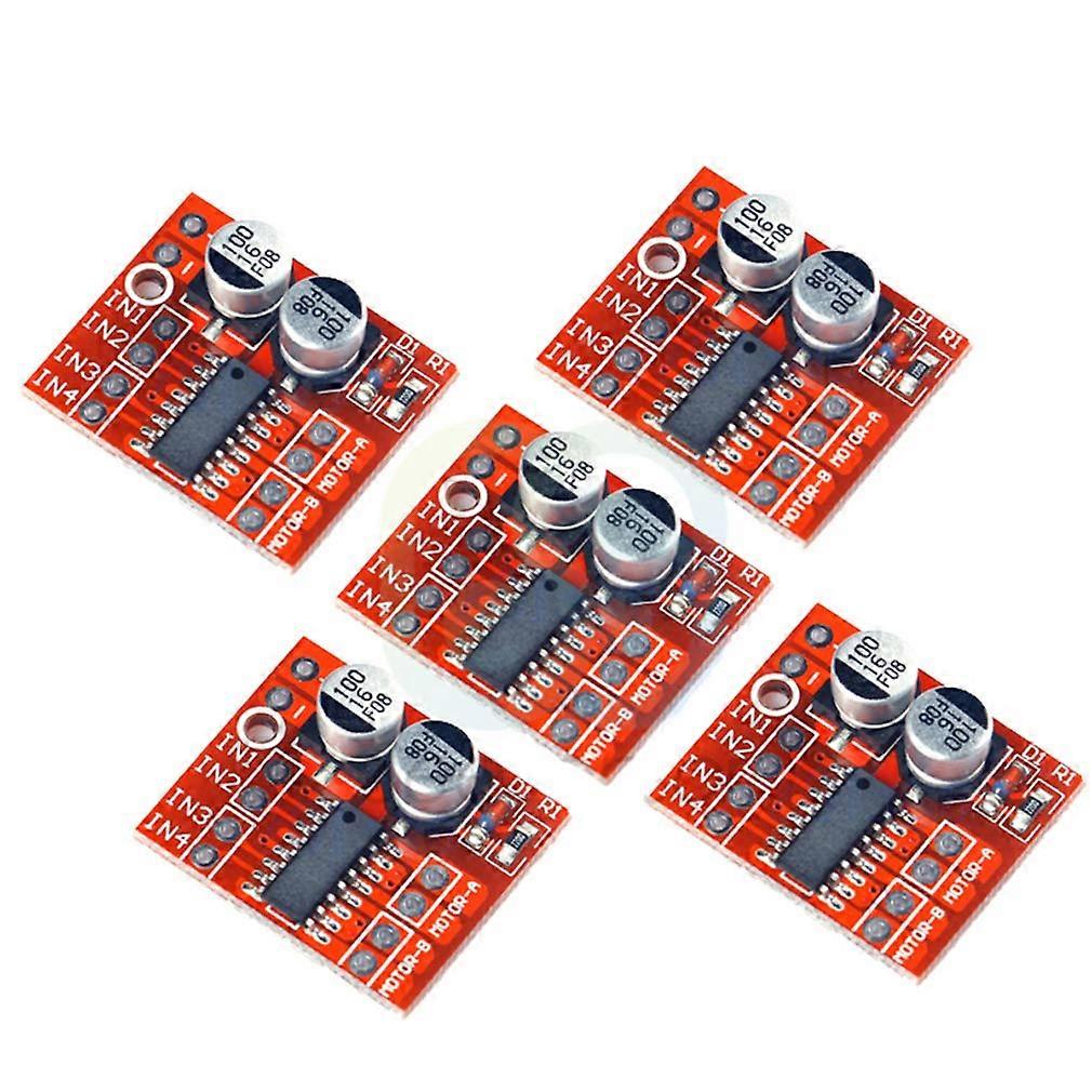 L298N DC Motor Driver Module - Dual H-Bridge PWM Speed Controller, 1.5A Per Channel, 5-Piece Pack