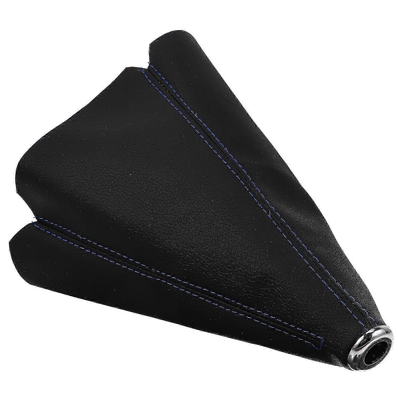 Shift Boot PU Leather Manual Gear Shift Cover Replacement Shifter Boot Retainer24X18cmBlue SZRH A-D 2232