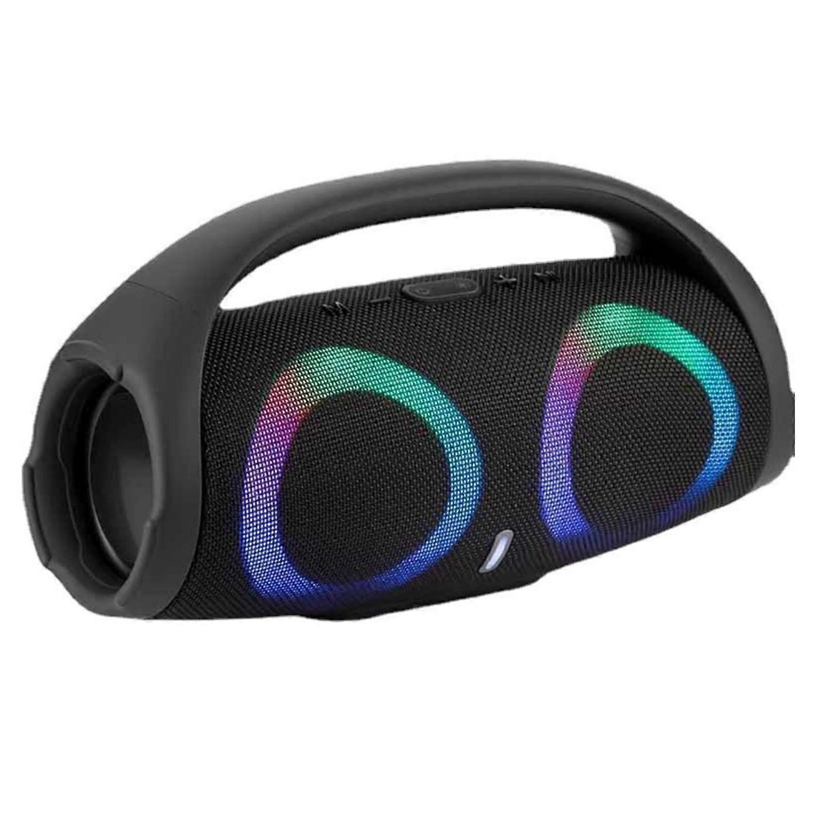 Black Bluetooth Speaker: High Volume, Deep Bass, IPX2 Waterproof, Portable Wireless Sound