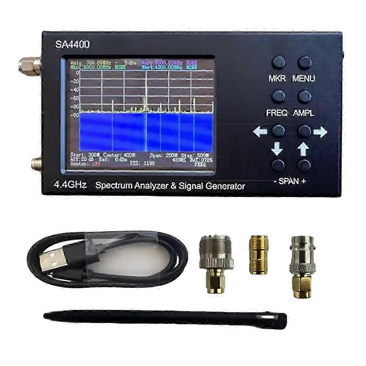 New 4.4ghz Sa4400 Spectrum Analyzer & Signal Generator Handheld Spectrum Analyzer For Wifi 2g 4g Lte Cdma Gsm Signal
