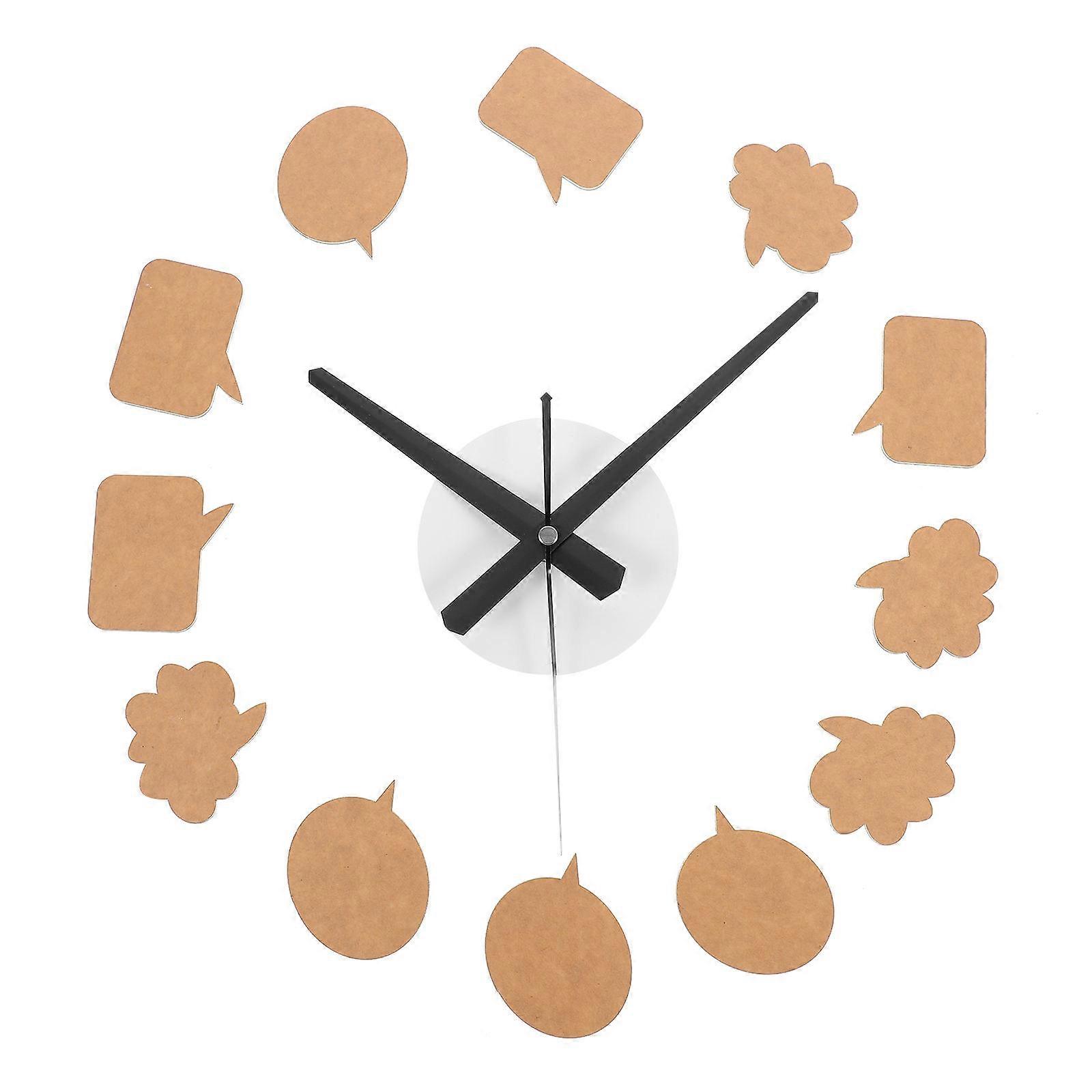 Stylish Sticker Clock Modern Round Shape High Precision Movement Special Material 19.5x14.5x0.5cm Birthday Celebration 1 Set