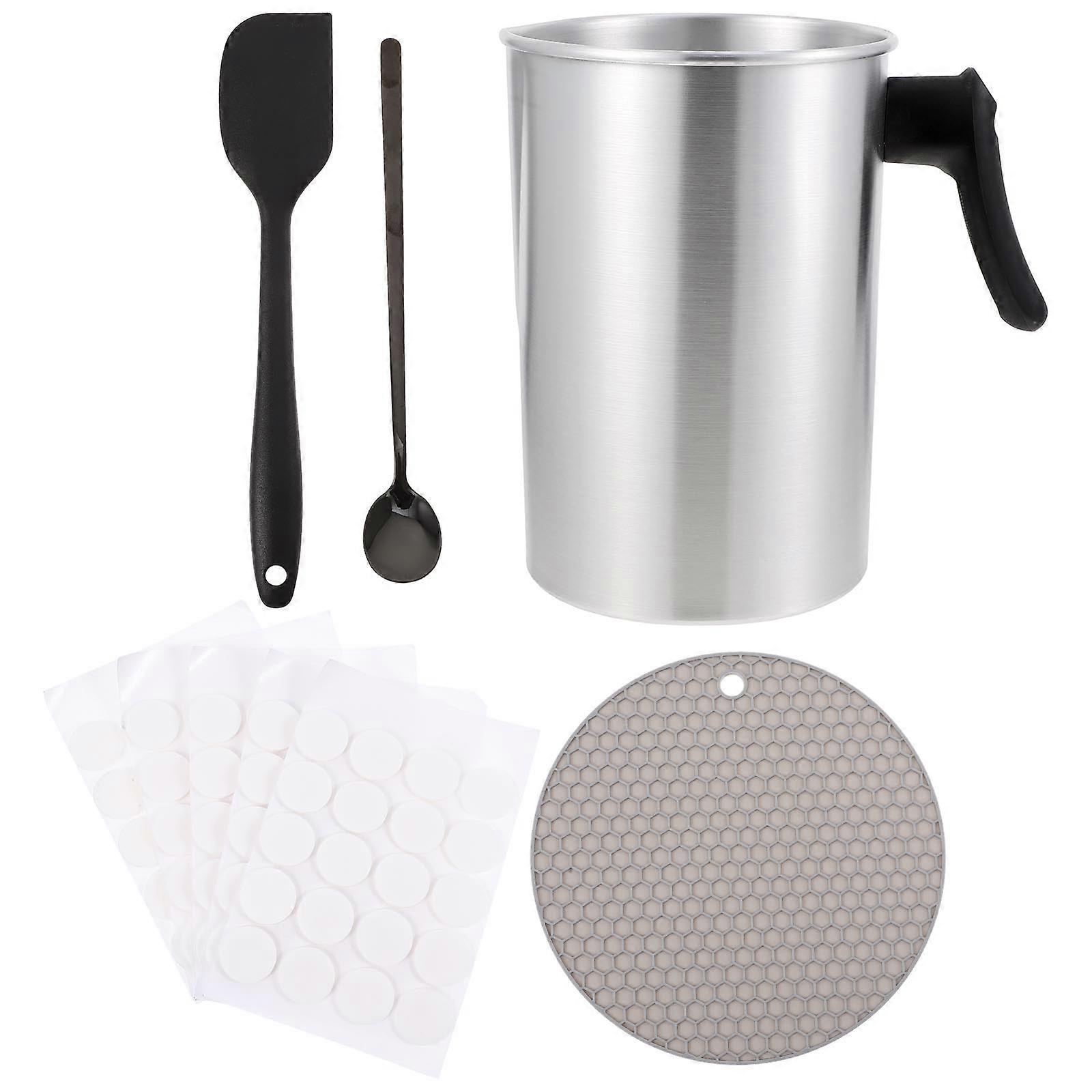 Wax Melting Pot for Candles Beeswax Candle Making Kit Square Packaging 21.5x18.5x14.5cm DIY for Adults and Teens 1 Set