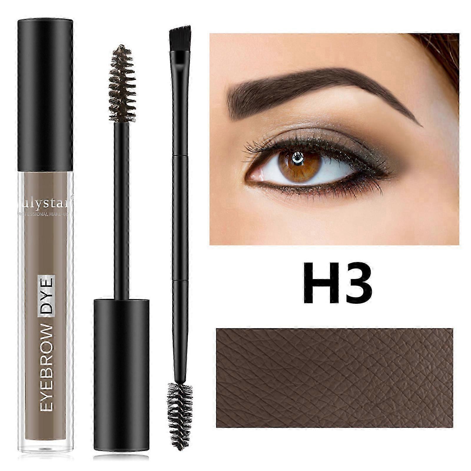 Gel à sourcils brun clair imperméable, maquillage instantané des sourcils touffus pour un aspect naturel qui reste en place toute la journée
