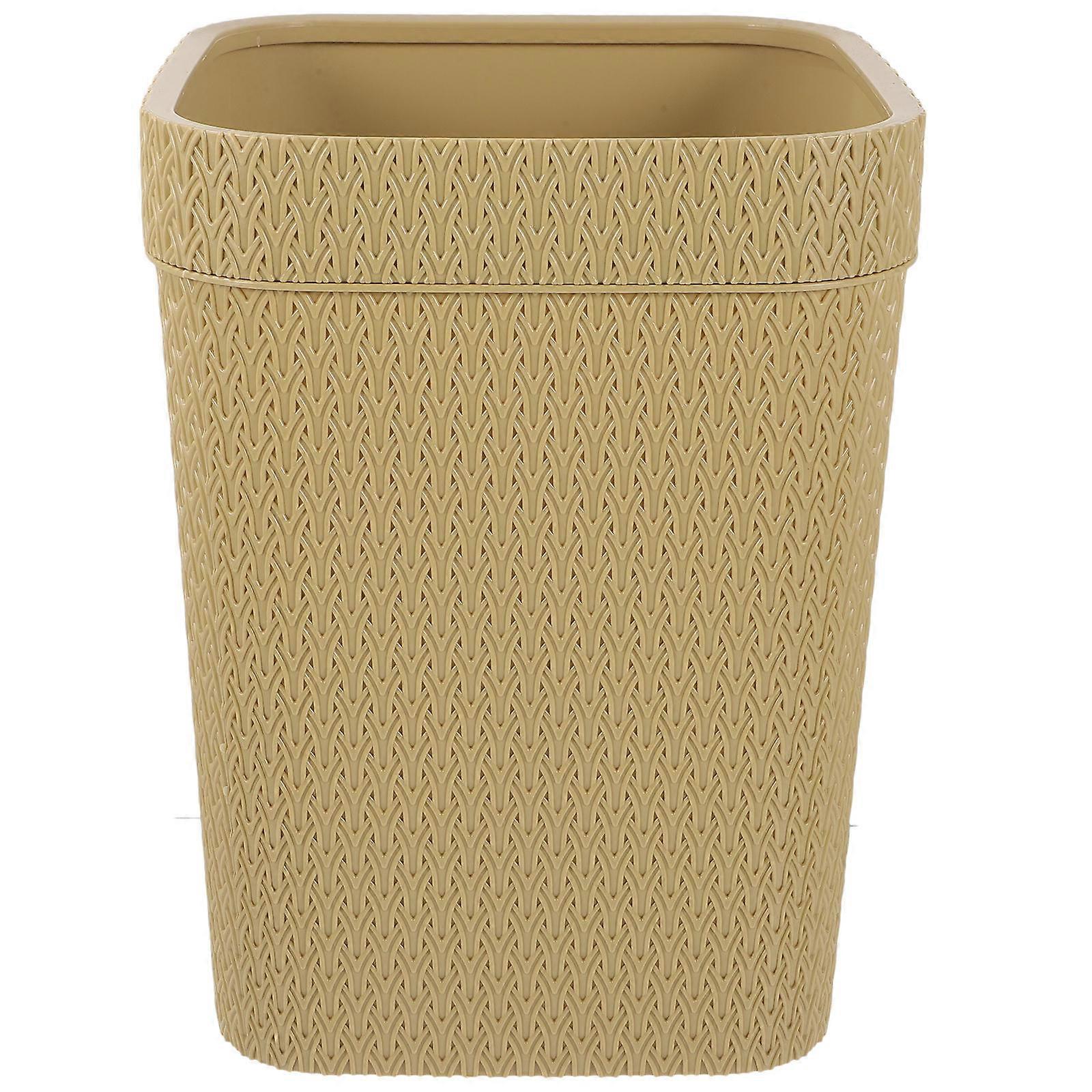 Green Plastic Trash Can for Bedroom Office or Kitchen with Practical Design and Size 12.5 x 10 inches