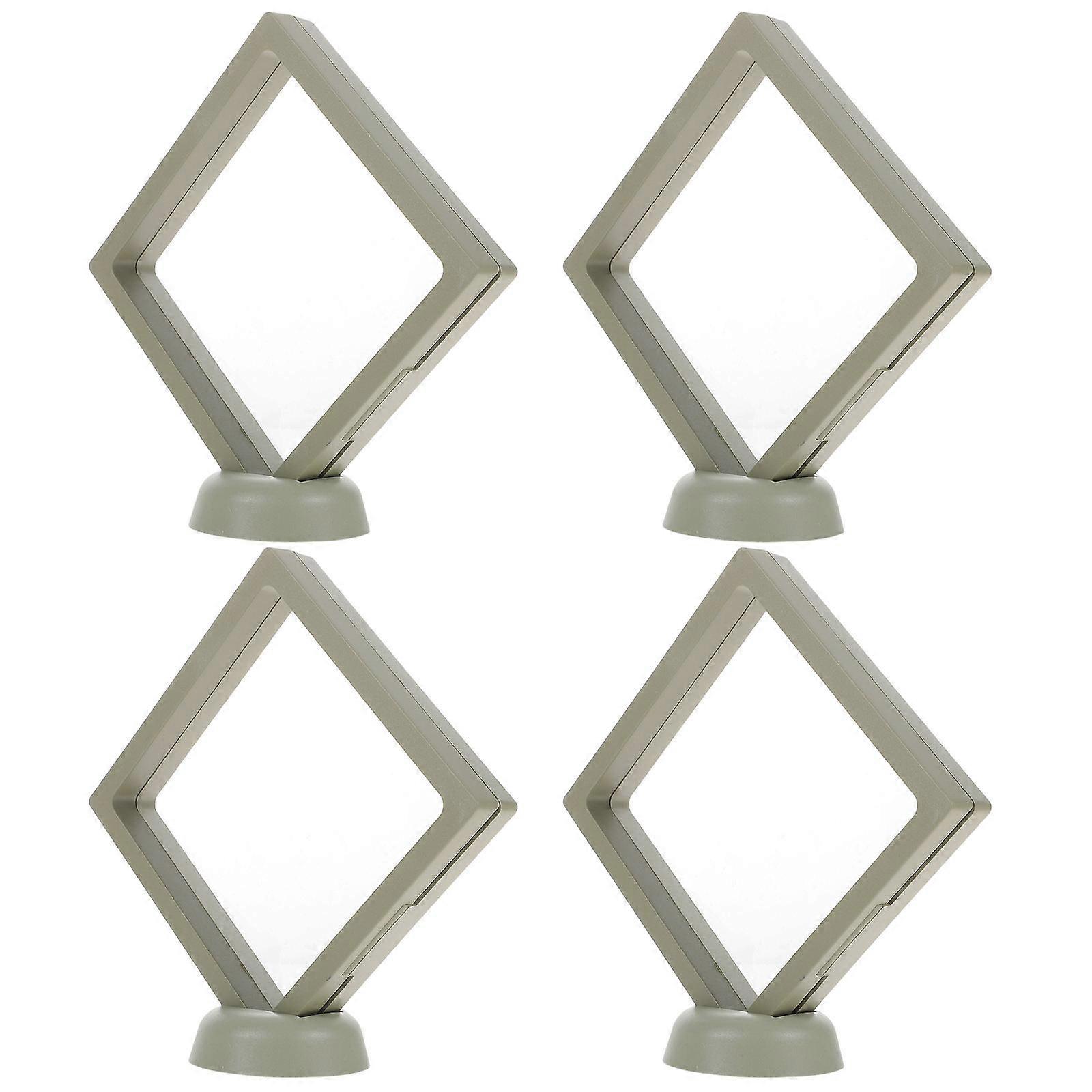 Transparent Display Case for Mini Figures Storage Green Color Safe and Practical Plastic 4 Sets