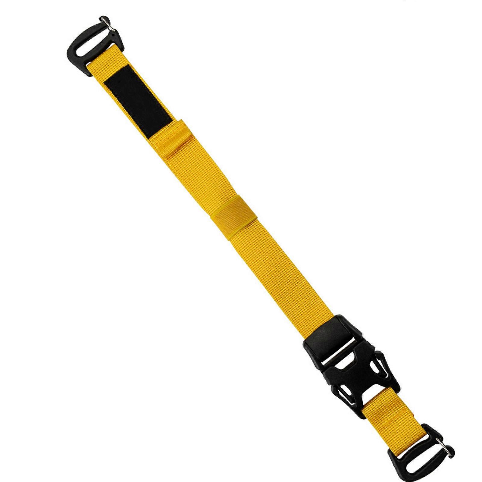 Heavy Type Webbings Strap With Locking Buckles Secure Outdoor Gears Attachments for Hiking Trip  Yellow