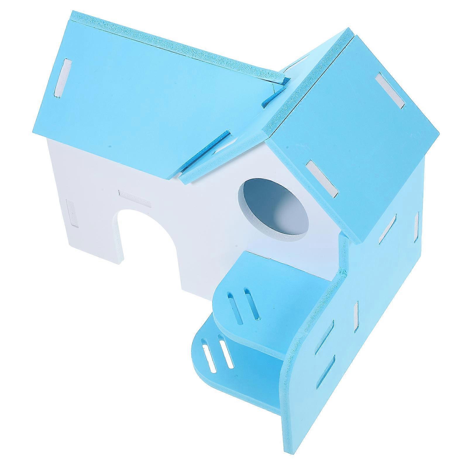 Cozy Double Layer PVC Hideout House for Small Pets with Assorted Colors