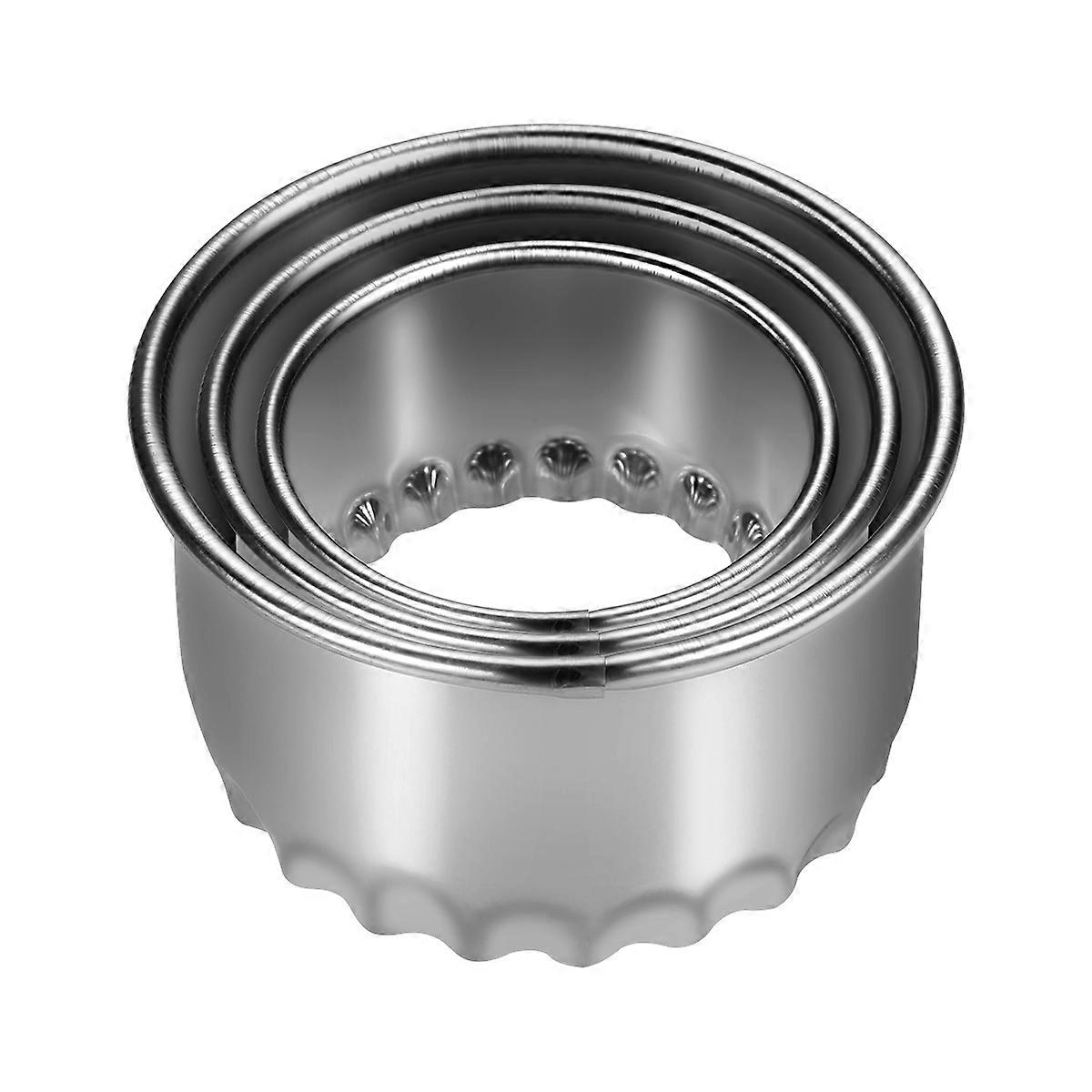 Stainless Steel Dumpling Wrapper Cutters for Kitchen Use Silver Sturdy and 3pcs