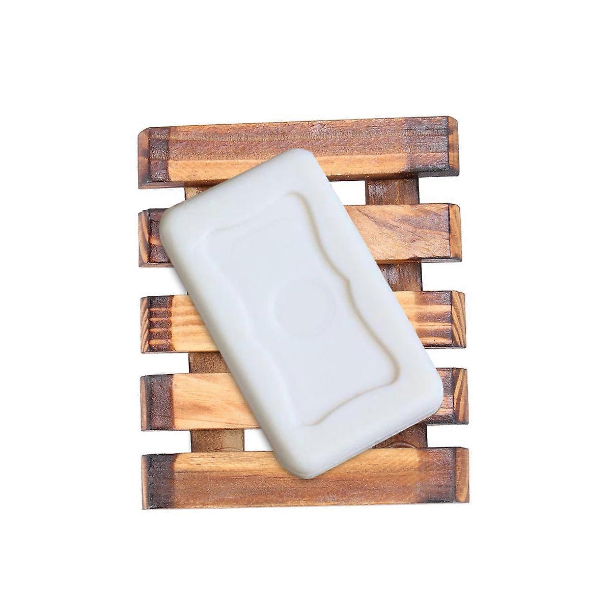 MultiColor Plastic Wood Soap Dish with Unique Design for Storage and Drainage, Ideal for Bathroom and Kitchen