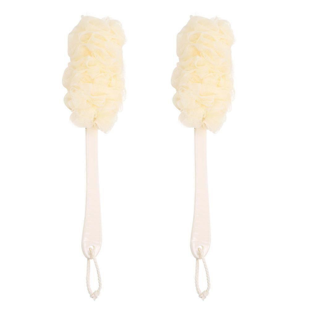 Back scrubber, brush, long handle, nylon mesh sponge, exfoliating, elderly
