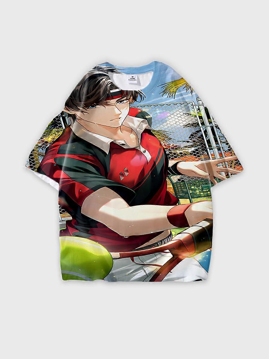 T-shirt round neck Role Pattern loose short sleeve E2629