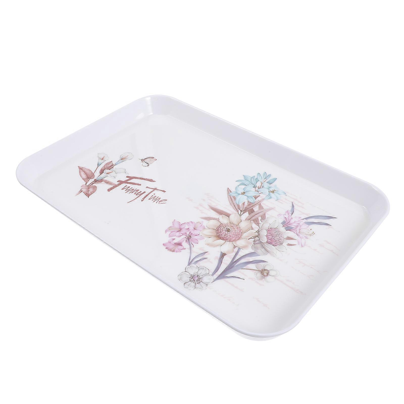 Sushi Plate Food Tray For Restaurant And Home Use For Sashimi Snacks Desserts Stylish Floral Design