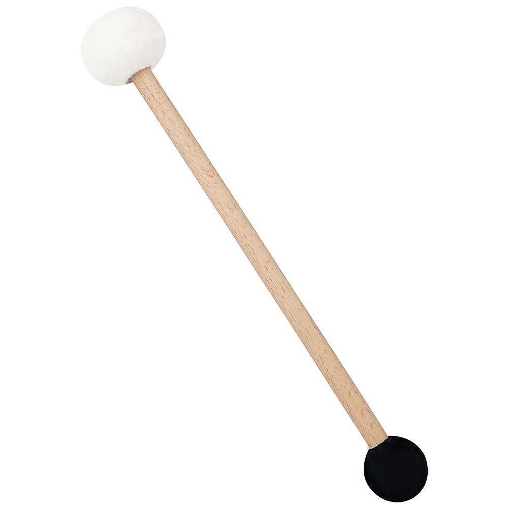 Double Ended Felt Rubber Drum Mallet with Comfortable Wooden Handle for Bass Snare Drums, Versatile Percussion Stick for Beginners and Professionals
