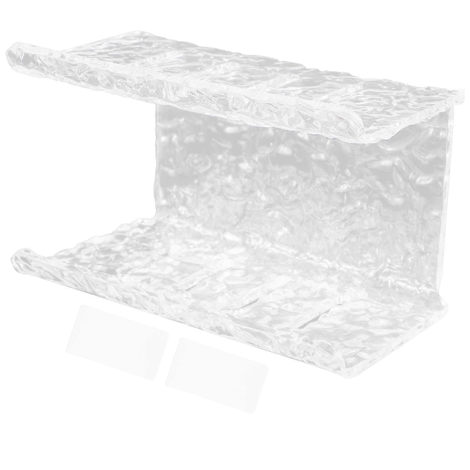 Double Layer Soap Dish Wall-mounted Acrylic Material Non-slip Space-saving Home Use 1Pcs