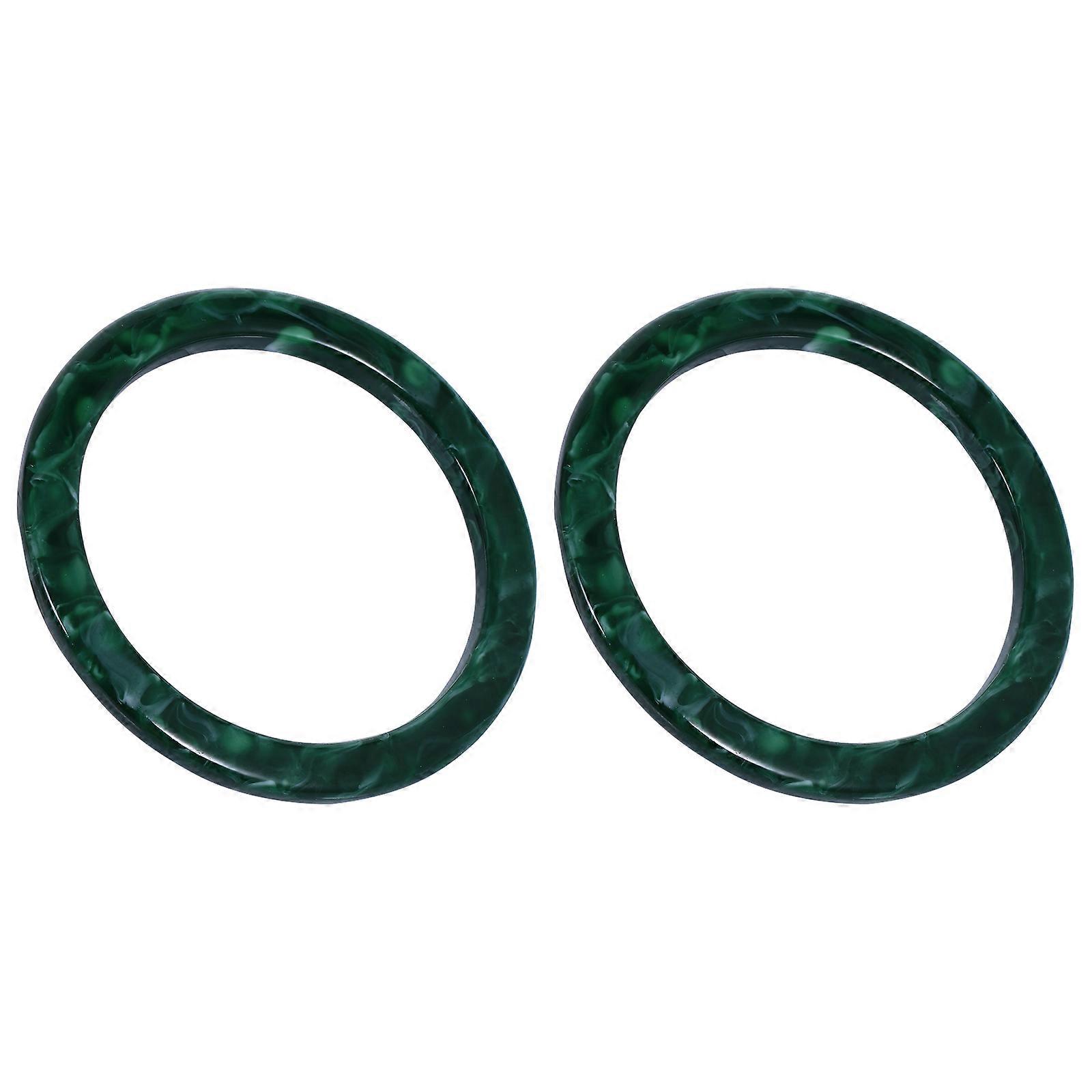 Green Resin Bag Handles for Pouches with Sleek Glossy Look and Strong Durability 2 Pieces