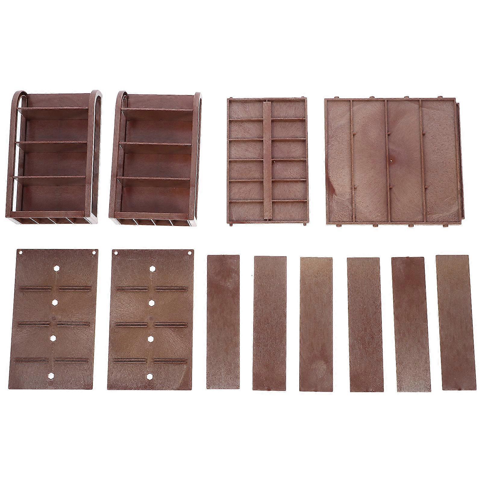 Brown Miniature Shelf Furniture Designed For Toy Layouts In Doll House Indoor Or Outdoor Usage 1 Set