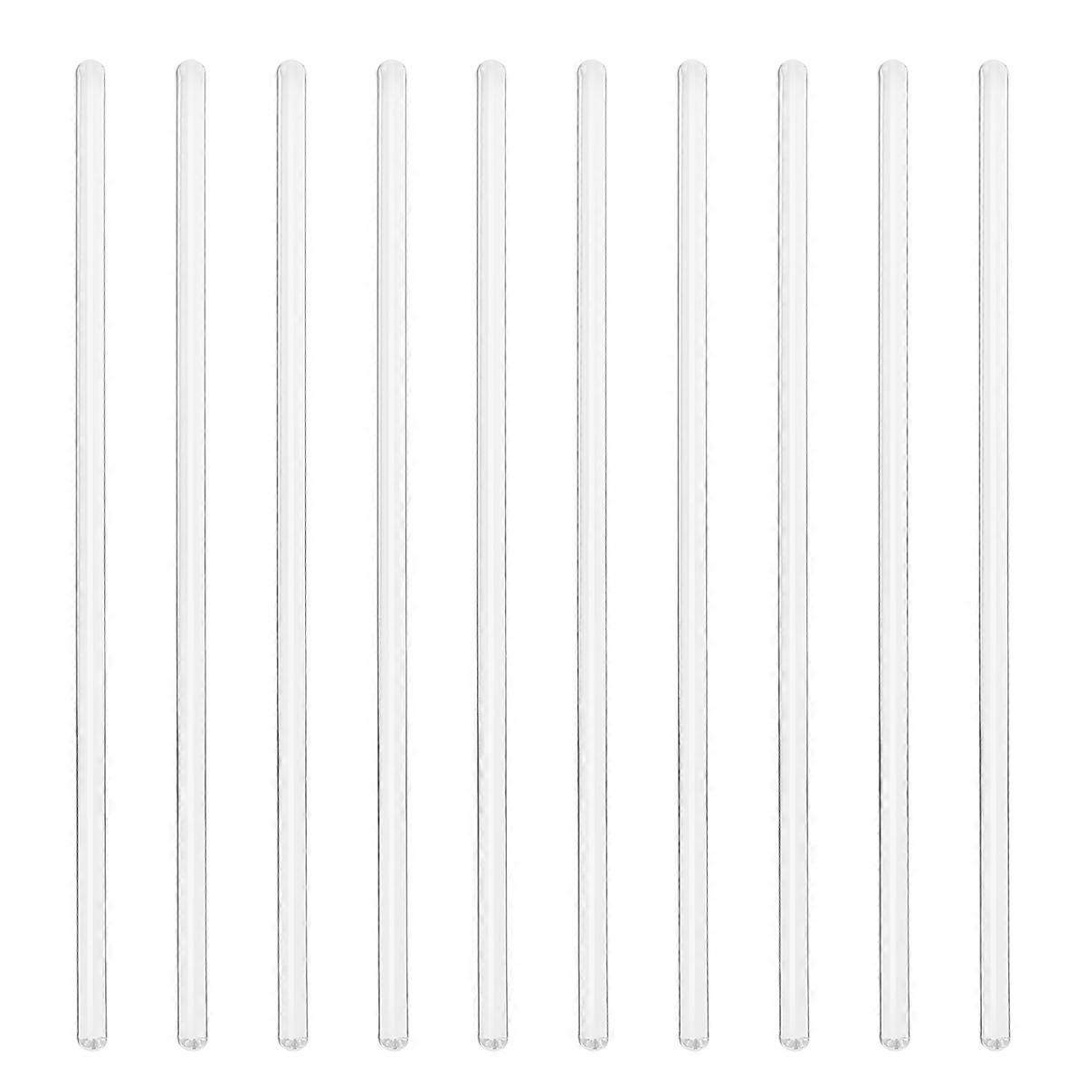 UKCOCO 10PCS Clear Glass Stirring Rods Glass Sticks για την ανάμειξη ζεστών και κρύων ροφημάτων, κοκτέιλ και ποτών