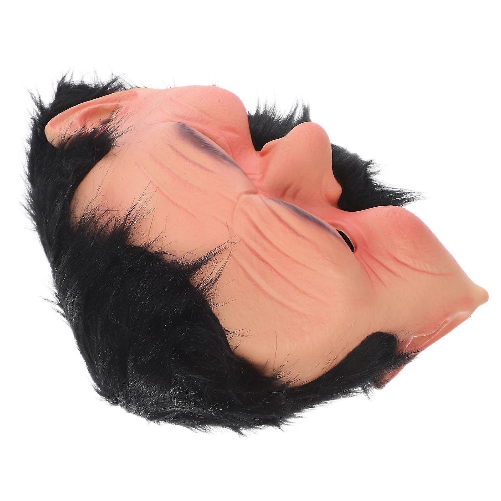 Halloween Realistic Old Man Half Face Mask with Lifelike Wrinkles and Textures for Masquerade Parties – Easy to Clean, Comfortable Fit, Scary Costume
