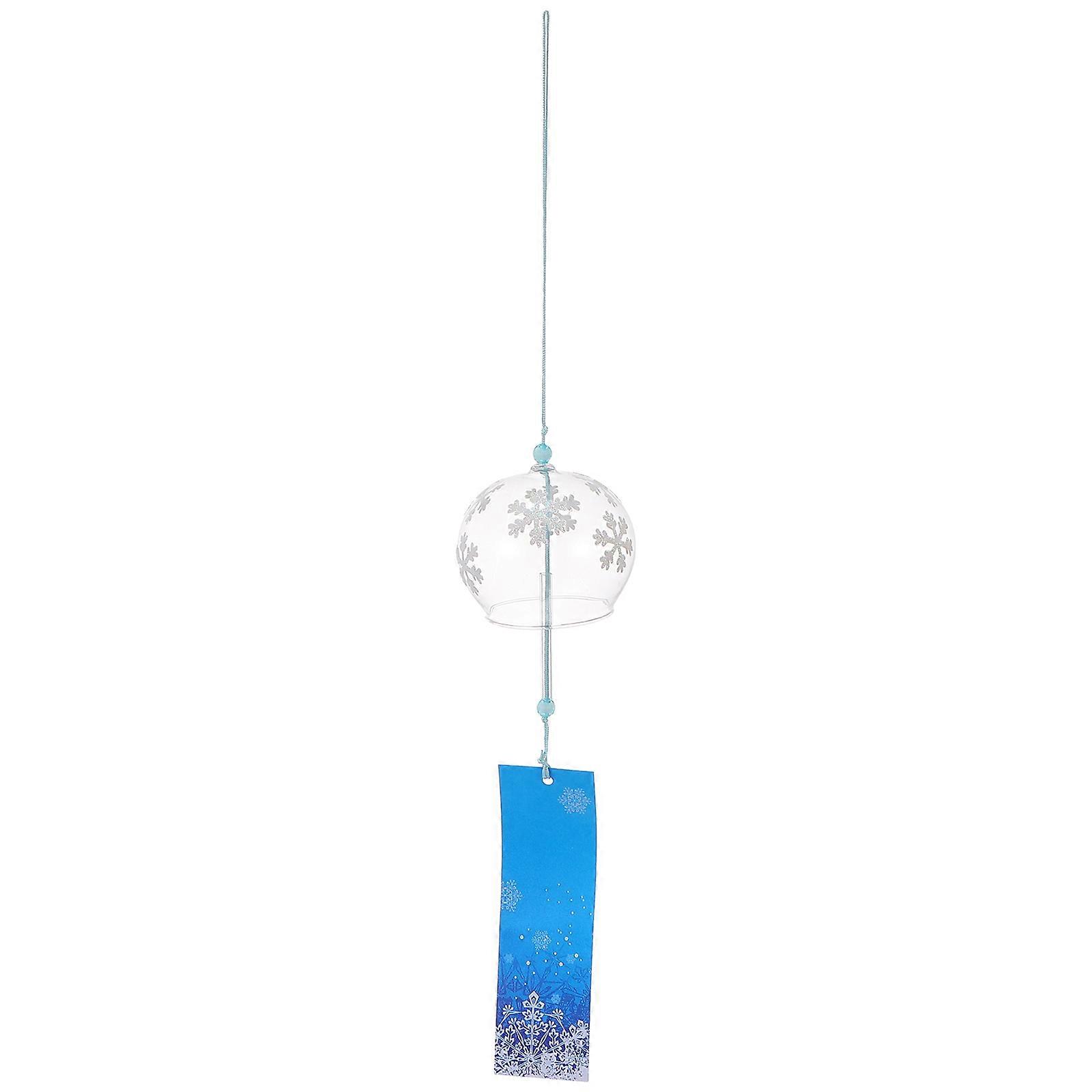 Glass Wind Chime with Melodious Melody for Home Decor and Stress Relief White 1Pc