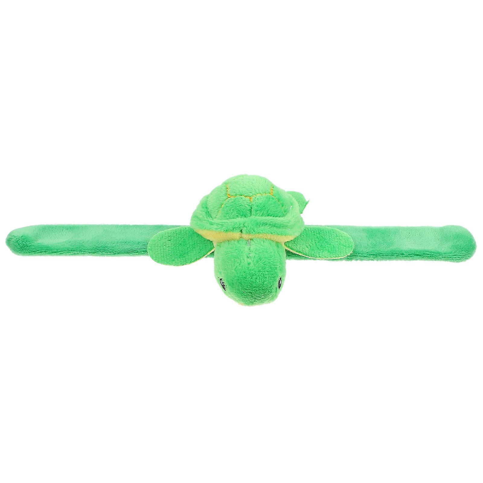 Adorable Turtle Design Slap Sound Bracelet For Kids Party Favor 9.1X3.3X1.4In Green 1Pcs