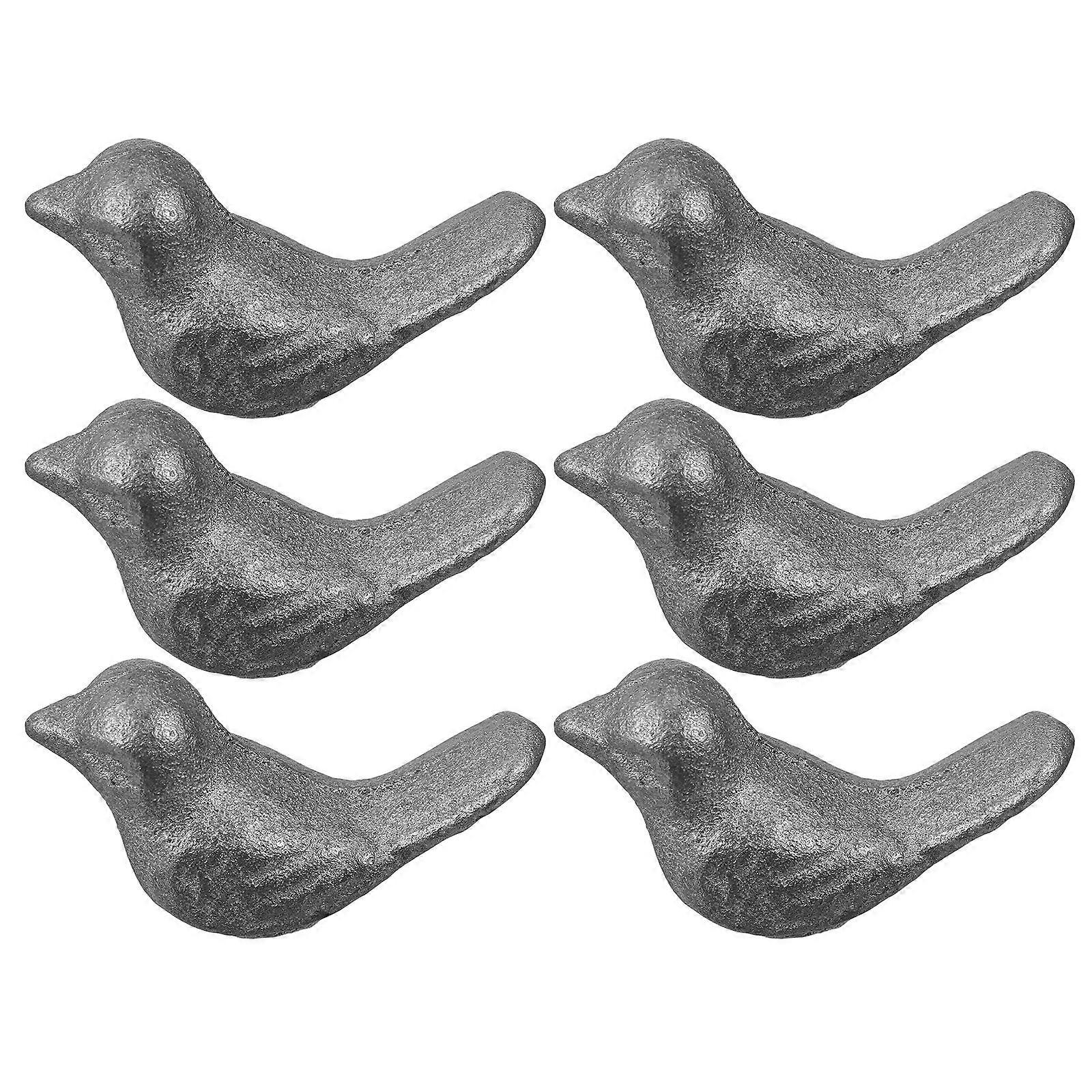 Tabletop Bird Statues Elegant Iron Table Decor For Homeowners Living Room Bedroom 6Pcs Charming Ornaments