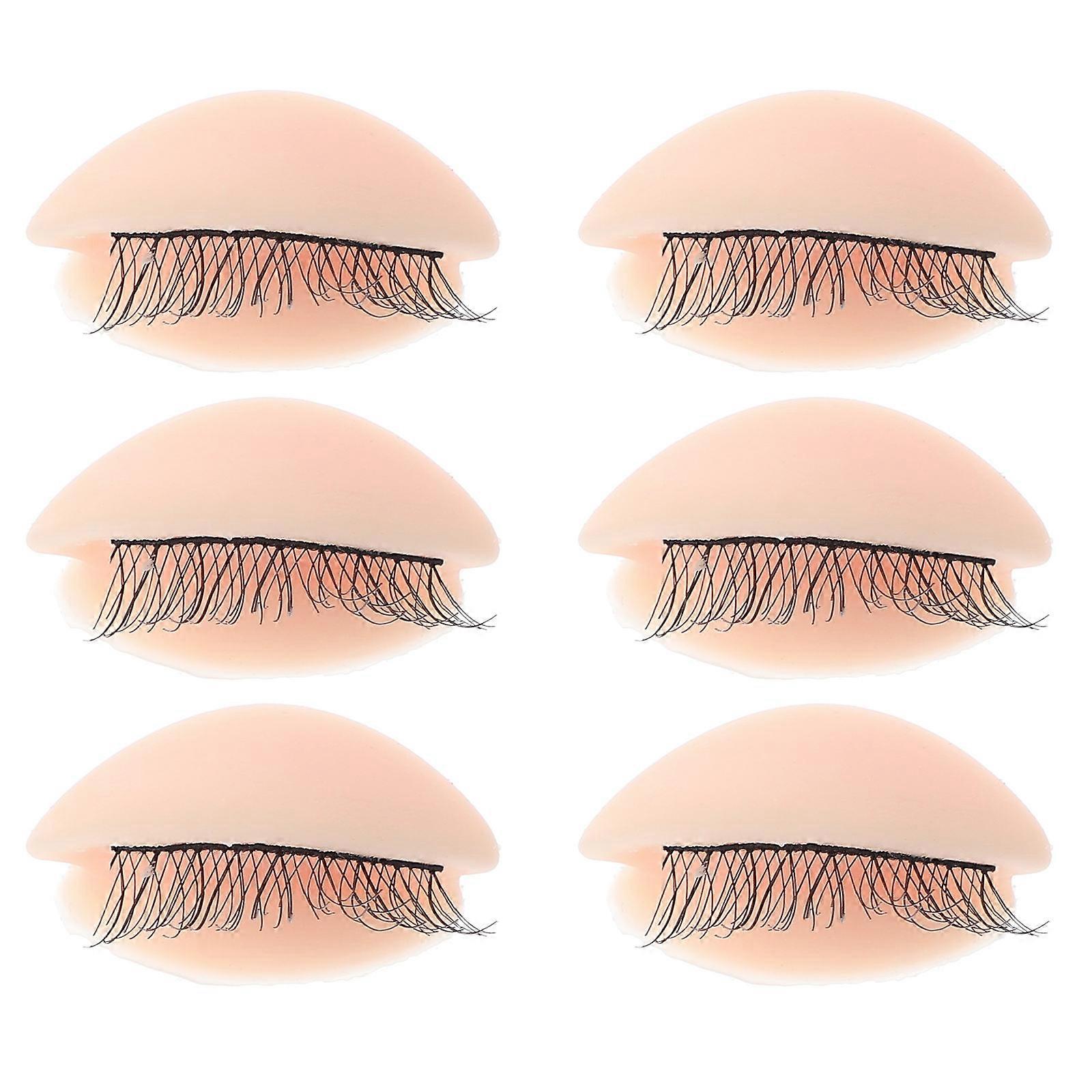Lash Extension Mannequin 3 Pairs For Training Sessions Multi Oval Eyelids Suitable For Professionals
