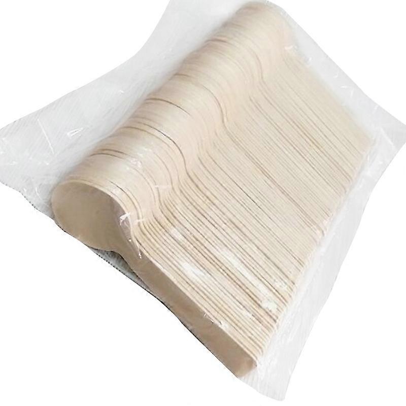 10Pcs Mini Disposable Spoon Wooden Ice Cream Spoon Easy Use Home Gift