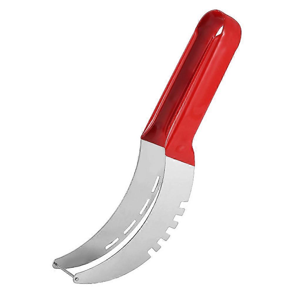 Stainless Steel Safe Efficient Watermelon Slicer Server with Non-Slip Handle Fruit Divider Watermelon Slicer Cutter Fruit Tools