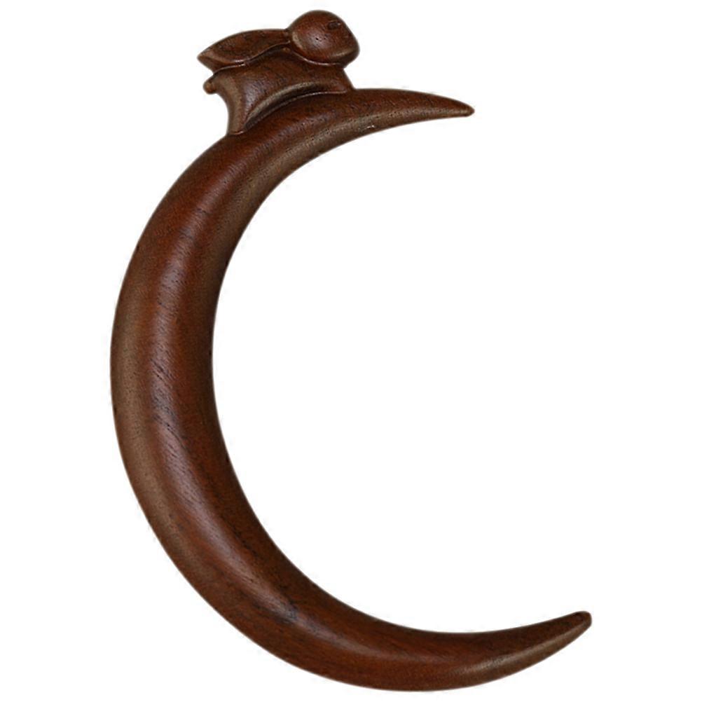 Wooden Hair Stick with Coffee Color Traditional Chinese Style Decorative Tool for Styling