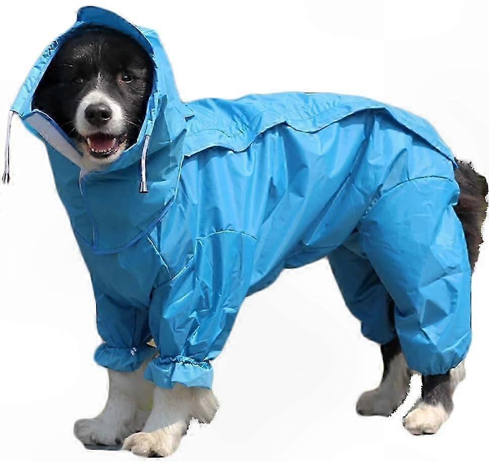 Waterproof Dog Jacket with Removable Hood and Adjustable Drawstring for Outdoor Use