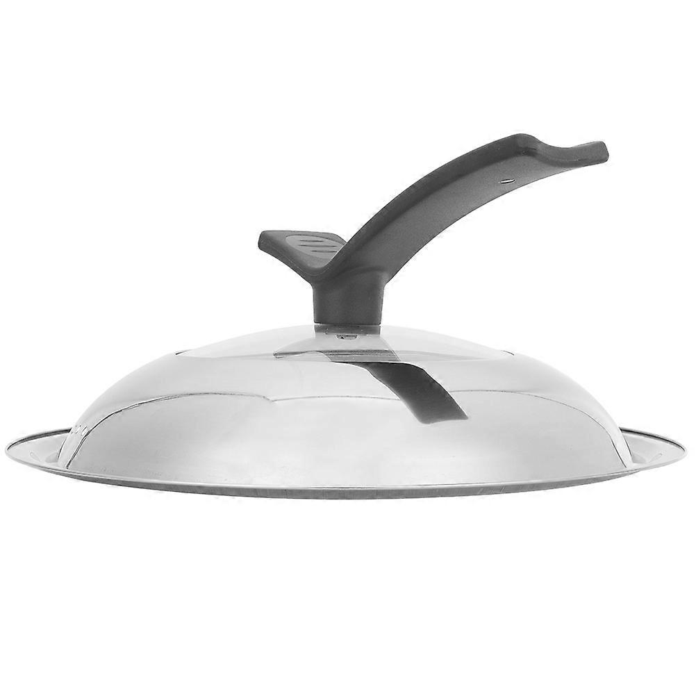 Stainless Steel Wok Lid Cover Household Cookware Accessory For Daily Cooking 28X28X4CM Anti-splash 1Set