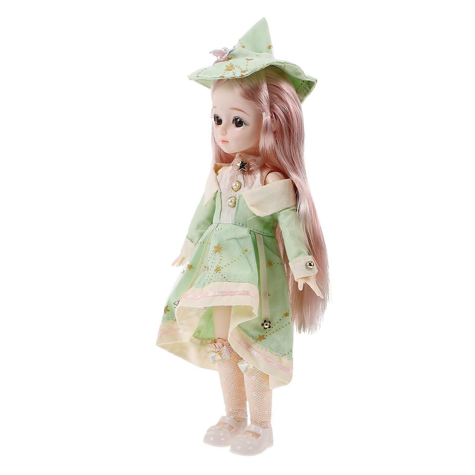 Summer Bohemian Style Poseable Jointed Doll with Clothes, Shoes and Hat – Cute and Flexible for Creative Play and Collecting