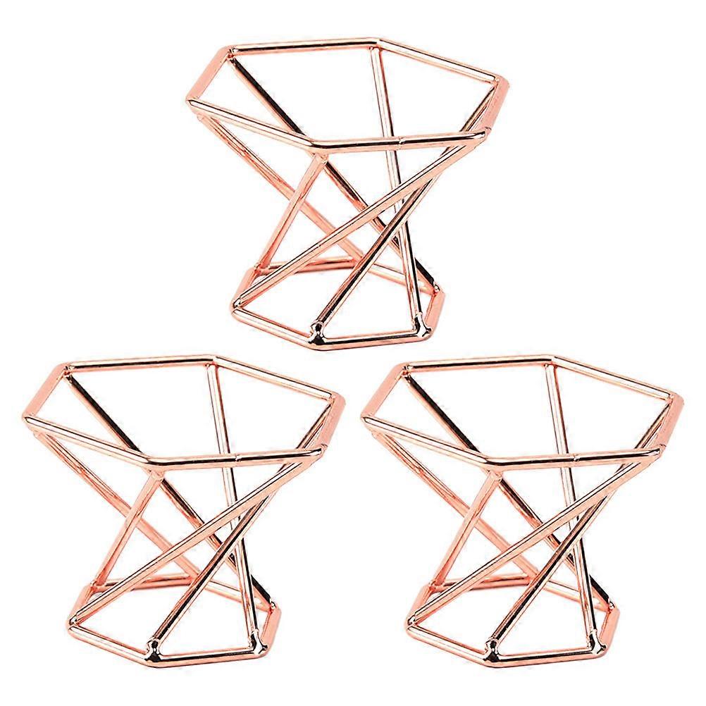 Cosmetics Puff Storage Rack 3Pack Stainless Steel Holders Bedroom Use 5.5X5.5X4.5CM Drying Function