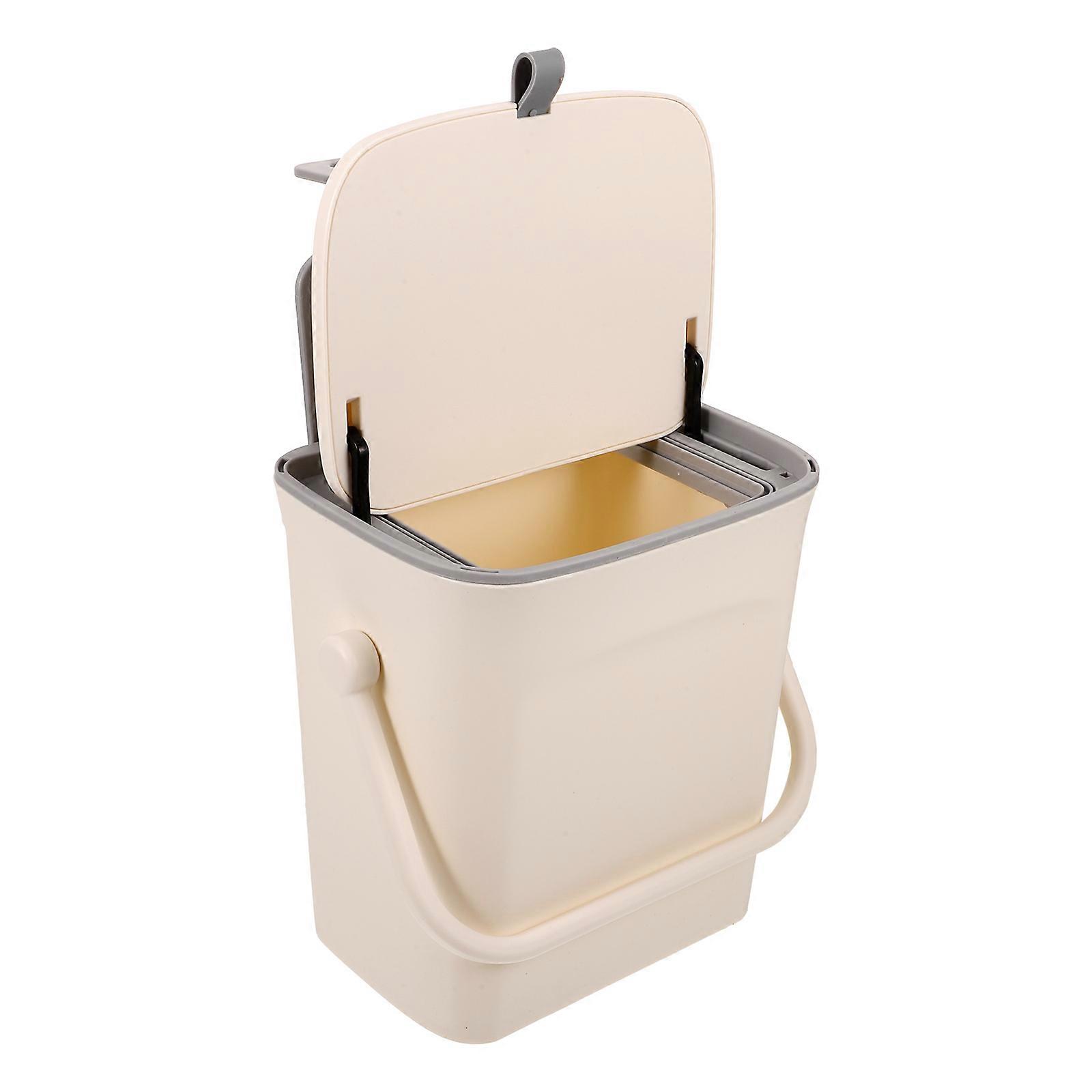Car Trash Can White PP Organizer for Car Use Multipurpose Garbage Can