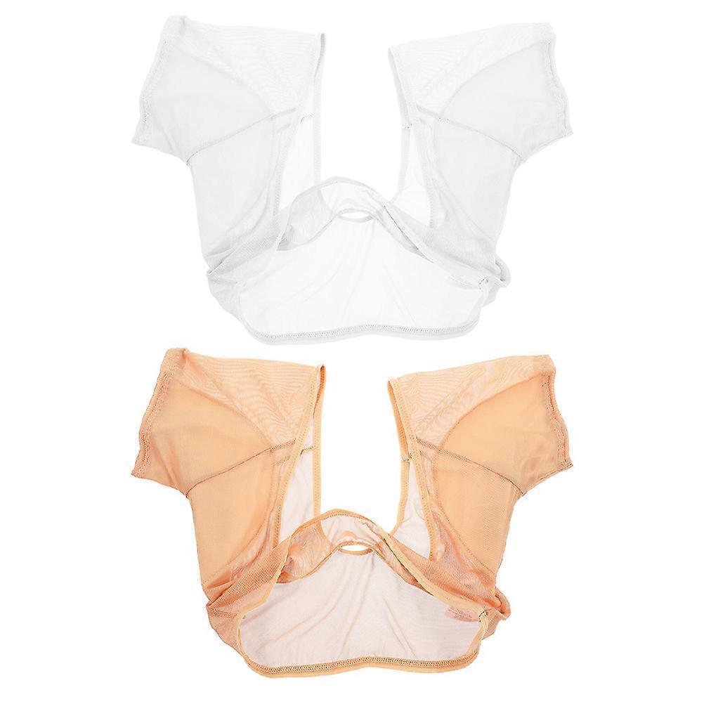 Sweat Proof Undershirt Armpit Sweat Pad Ladies Fitted Cut Moisture-proof Summer Workout 2Pcs