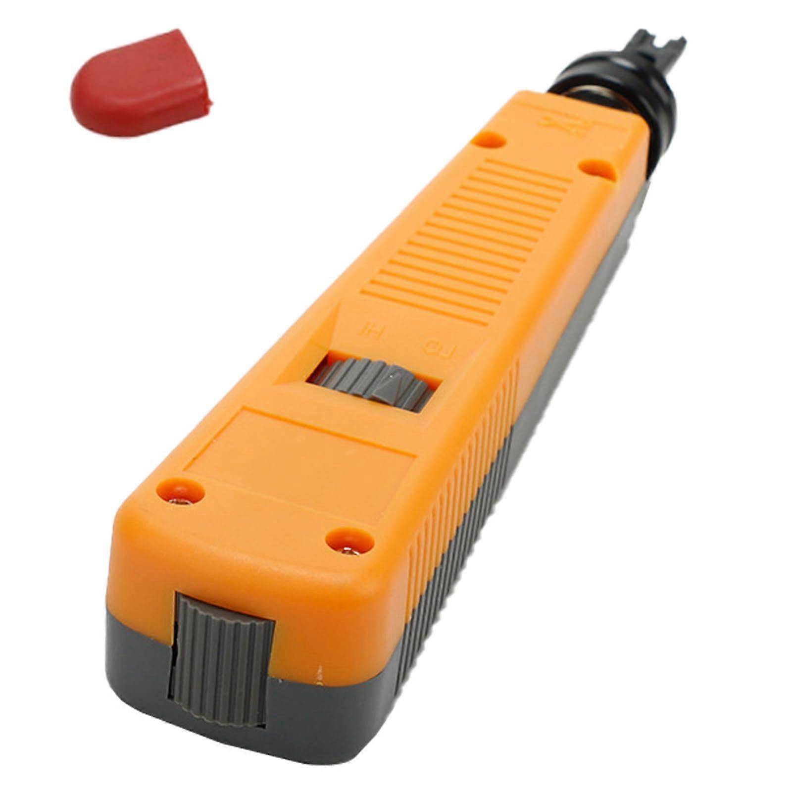 Ergonomic Network Punch Down Tool with Adjustable Setting for CAT5 CAT6 Cable Termination, Secure Installation Clamping Tool