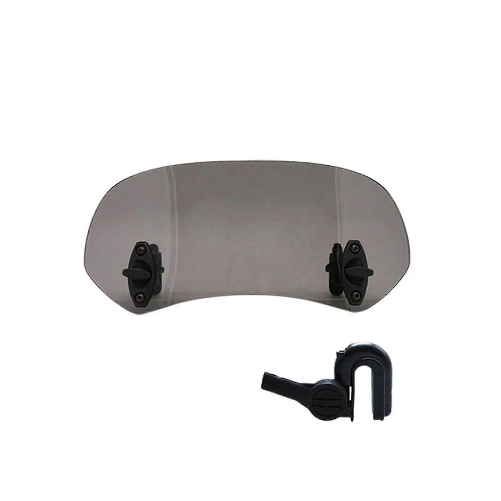 Windabweiser Universal Motorcycle Windshield Extension Adjustable Spoiler Clamp-On Deflector Small Smoky