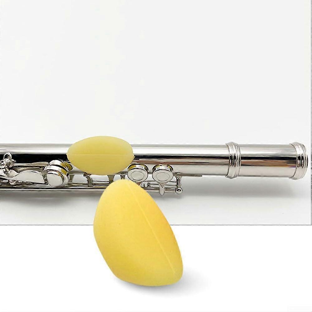 Flute Finger Rest Silicone Thumb Protector for Instrument Maintenance Locator, Yellow Color, Durable Design