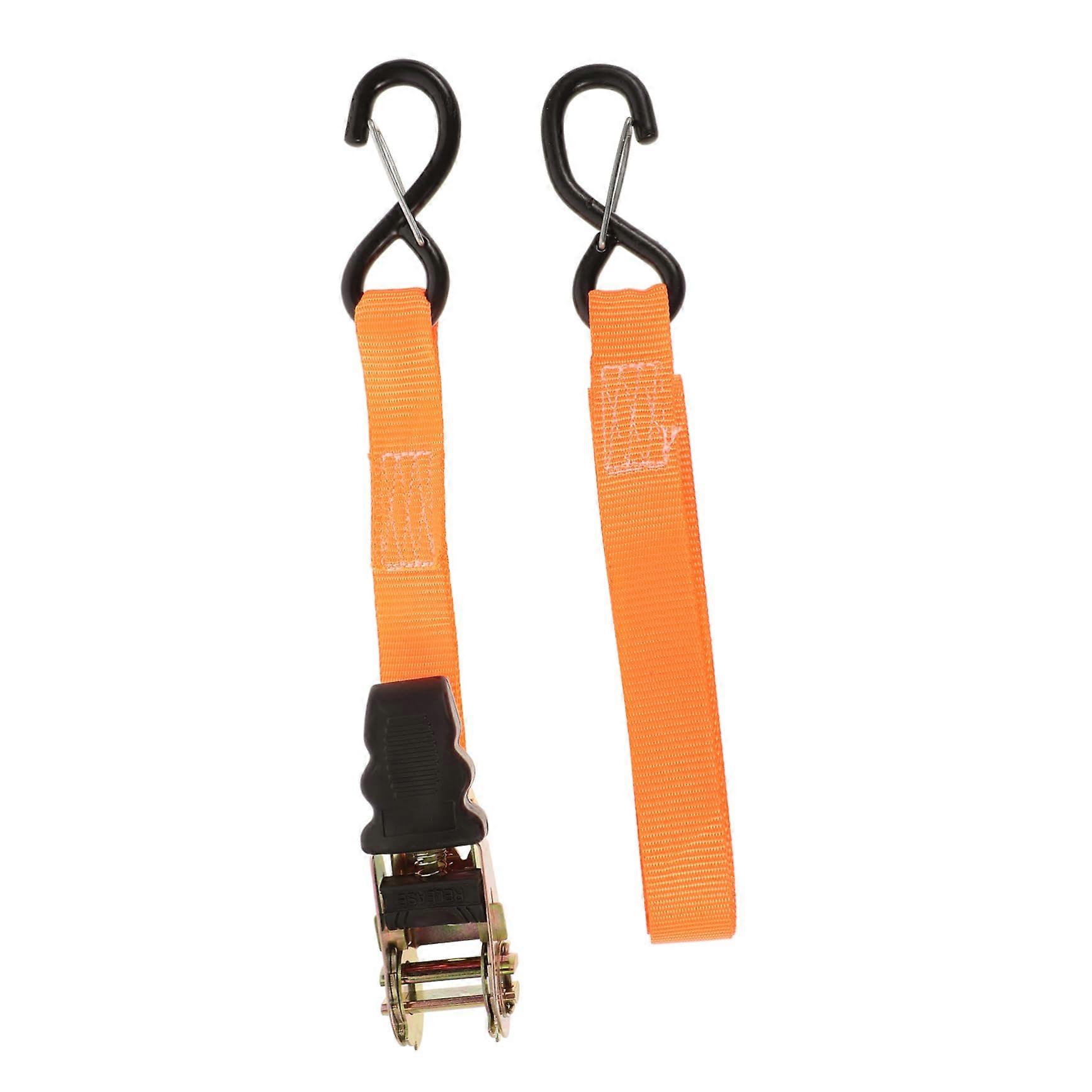 Load Belt Ratchet Straps 5m x 25mm Polyester Orange, Cargo Lashing Straps for Securing Loads