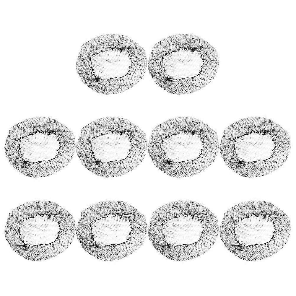 100Pcs Black Invisible Elastic Lines Hair Net Stretchable Nylon Hair Net Black( 8 inches)-FCY