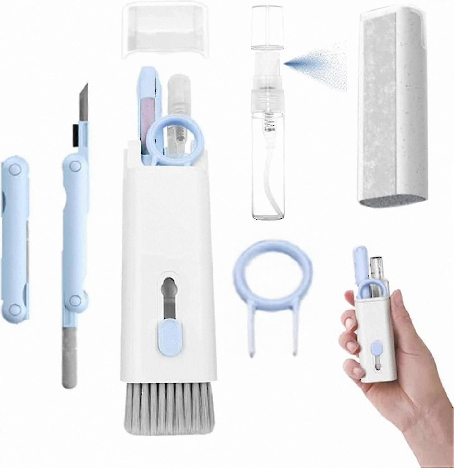 Portable 7-in-1 Multifunctional Cleaning Kit for Electronics - Ideal for PC Monitor, Keyboard, Earbuds, Cell Phone, Laptop, and More