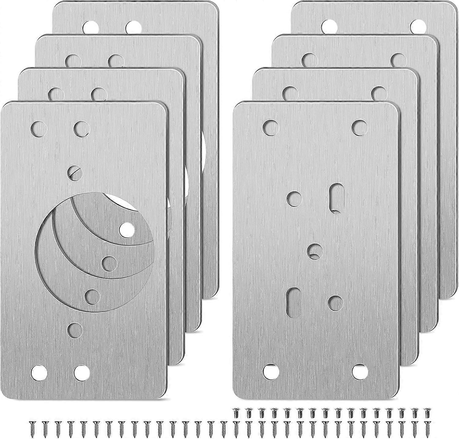 8-pack hinge repair plates and hinge repair brackets