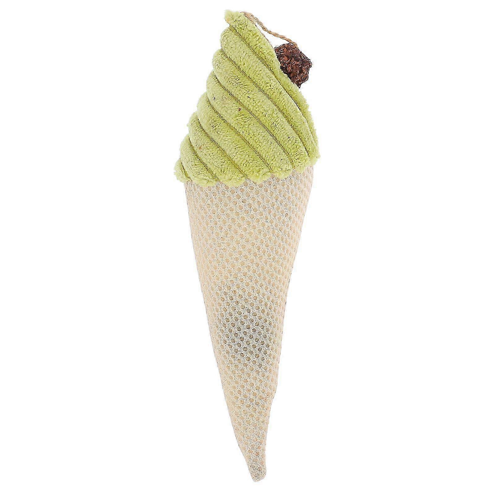 Catnip Toys For Indoor Cats Plush Swirl Ice Cream Cone Kitten Interactive Toys Chew Bite Toys Supplies Stuffed Food Catmint For Pet Kitten Lovers