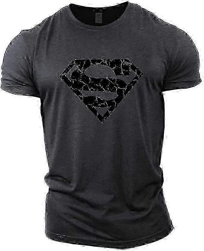 Süpermen Temalı Kompresyon Vasküler Spor Salonu Antrenman Üstü Nem Emici Performans Tişörtü