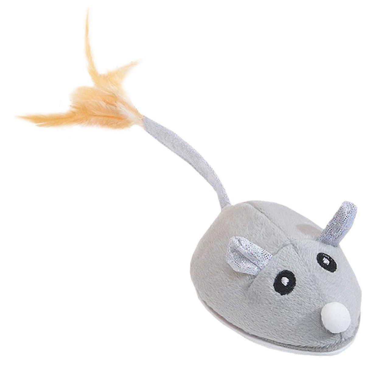 Electric Mice for Cats Interactive Rechargeable Mouse Teaser for Indoor Cats and Kittens Realistic Tail Design