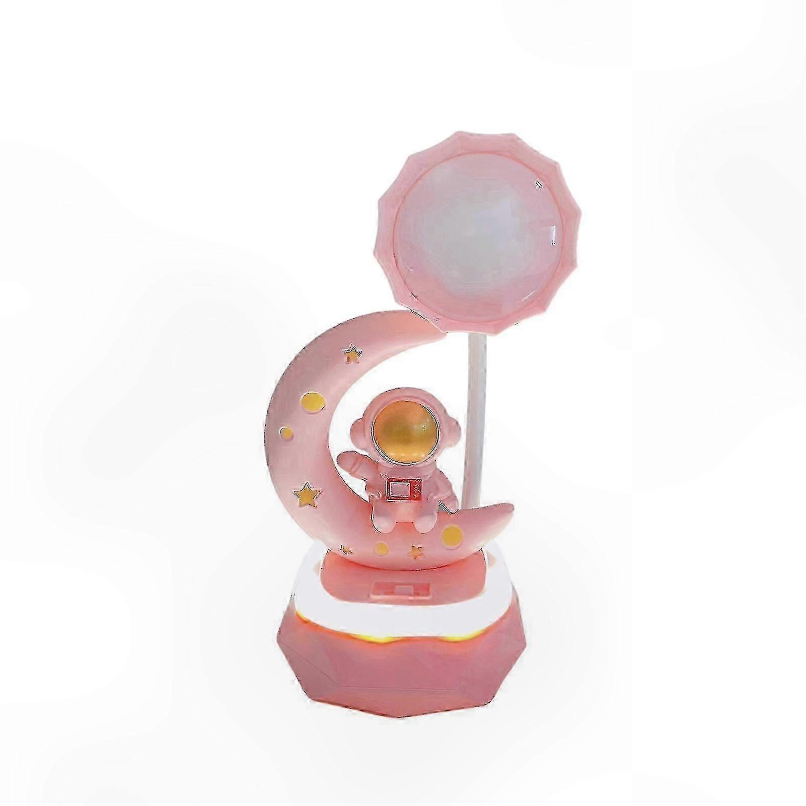 Cartoon Rocket Desk Lamp with Ultra-Bright Soft Lighting for Eye Protection, Rechargeable and Flicker-Free