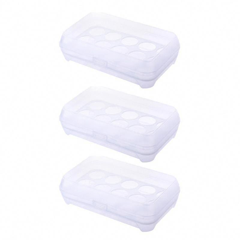 3pcs Plastic Egg Holder for Refrigerator Storage