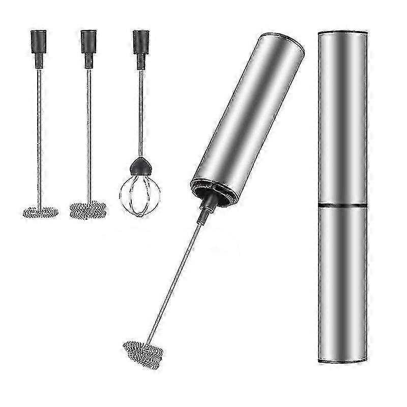 USB Rechargeable Handheld Electric Milk Frother for Coffee, Latte & Cappuccino Foam Maker with Whisk